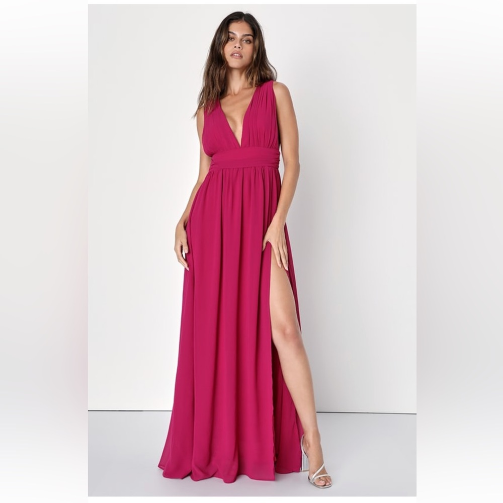 Lulus Heavenly Hues Magenta Maxi Dress